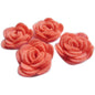 20 Felt Flower Rose 1.5" - Coral