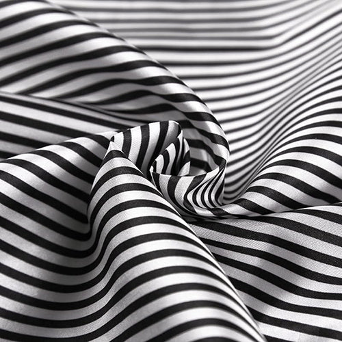 Stripe Satin Fabric by The Yard 58 Inch Purple/White