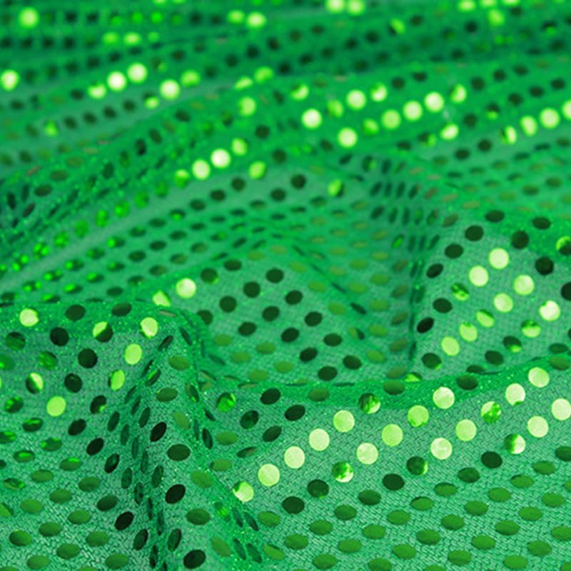 Dot Sequins On Metallic Mesh Fabric