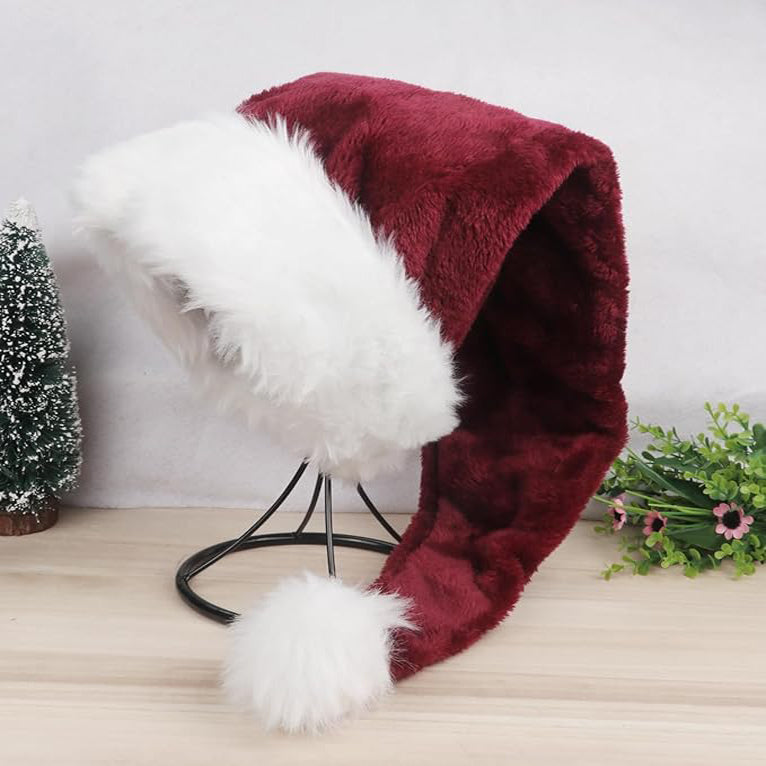 Long Santa Hat Deluxe Christmas Hat for Adults Unisex New Year Festive Party Christmas Supplies