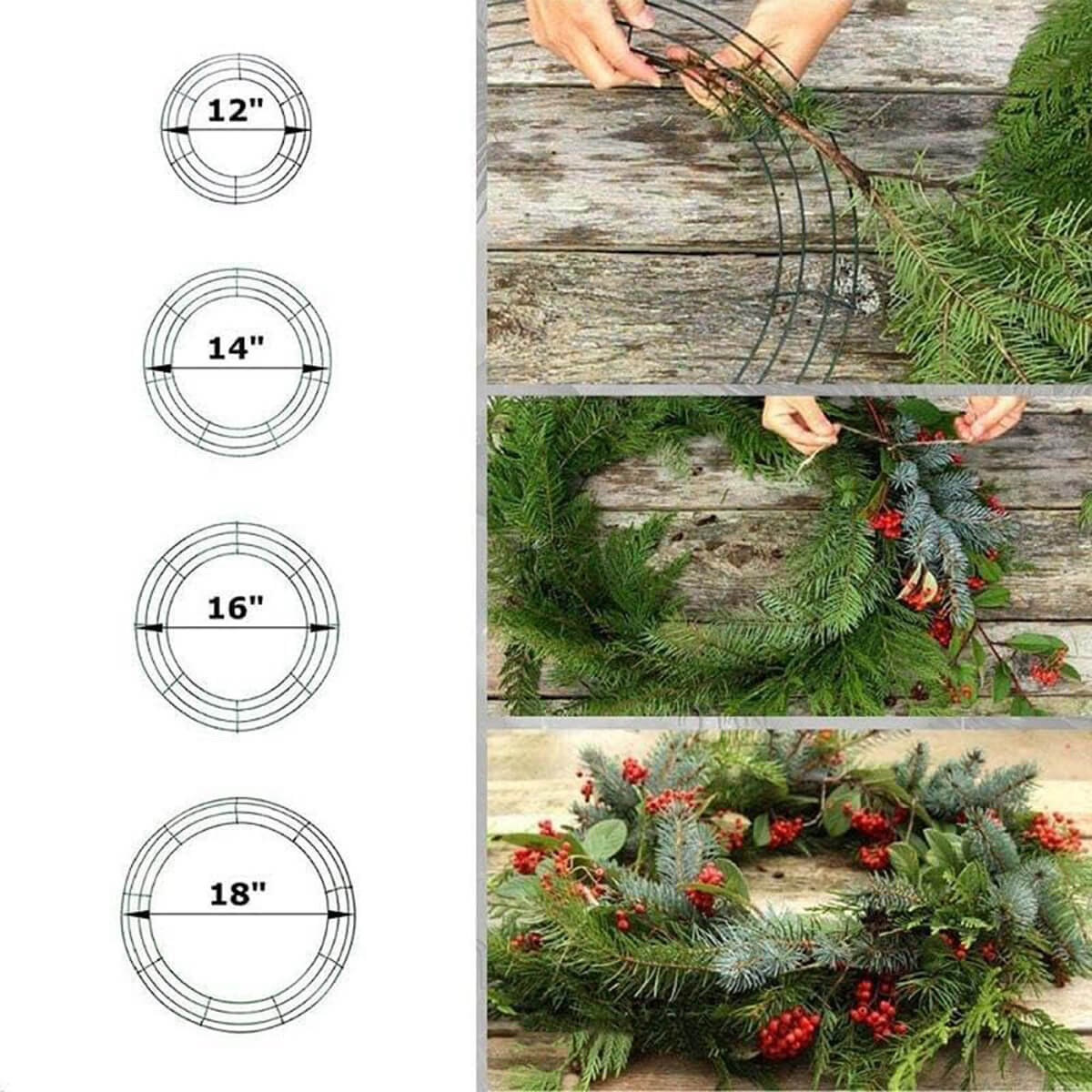 Metal Floral Wreath Frame 1 Pack