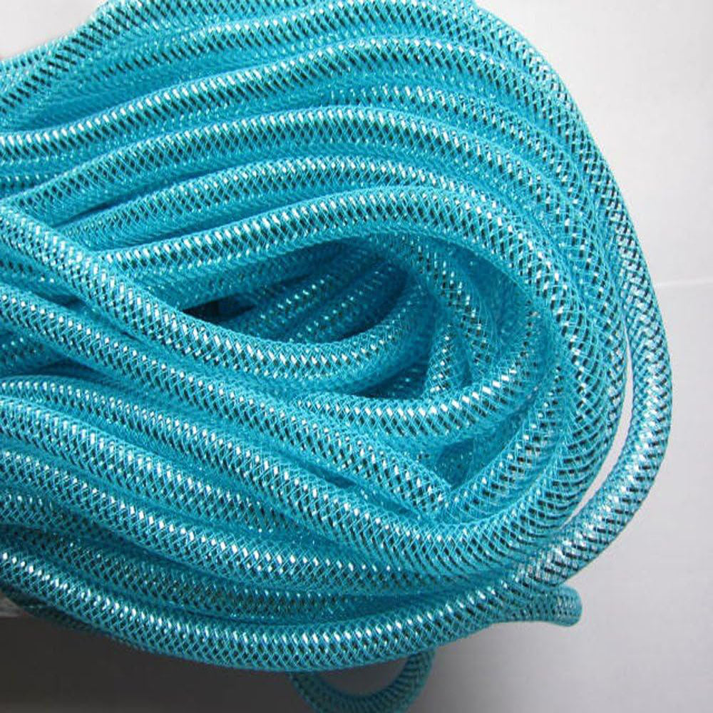 25 Yards Xmas Mesh Tube for Craft Deco 8mm 3/8-Inch