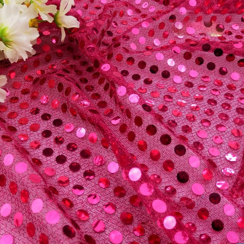 Faux Sequin (3mm) Knit Fabric Sequin Fabric by The Yard-U Pick
