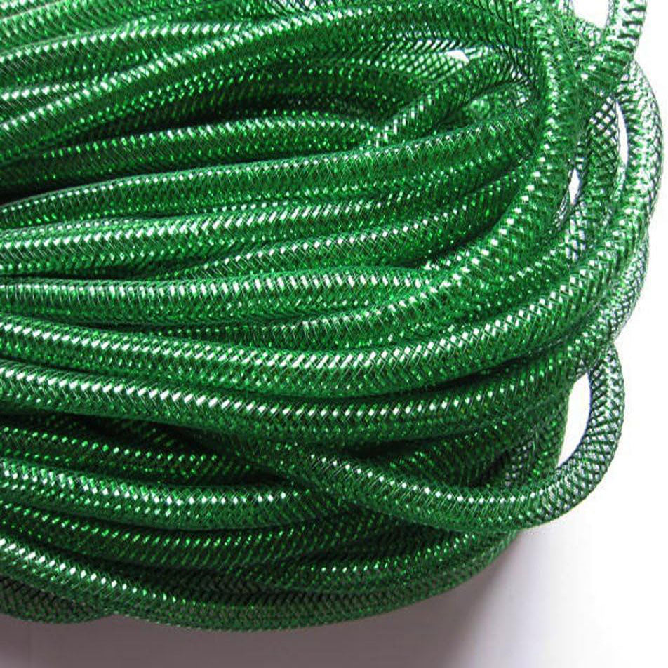 25 Yards Xmas Mesh Tube for Craft Deco 8mm 3/8-Inch