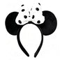 Handmade Mouse Ears Headband Polka Dots Bow-White Dots