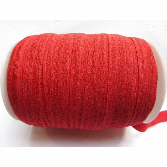 15 Yards 5/8" Glitter FOE Elastics - Red