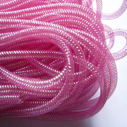 25 Yards Xmas Mesh Tube for Craft Deco 8mm 3/8-Inch