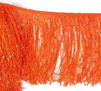 5 Yards Hoogram Sequin Chainette Tassel Fringe Trim 8 Inch