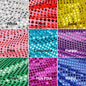 Dot Sequins On Metallic Mesh Fabric-Orange