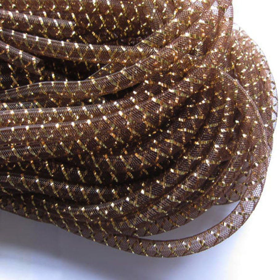 25 Yards Xmas Mesh Tube for Craft Deco 8mm 3/8-Inch