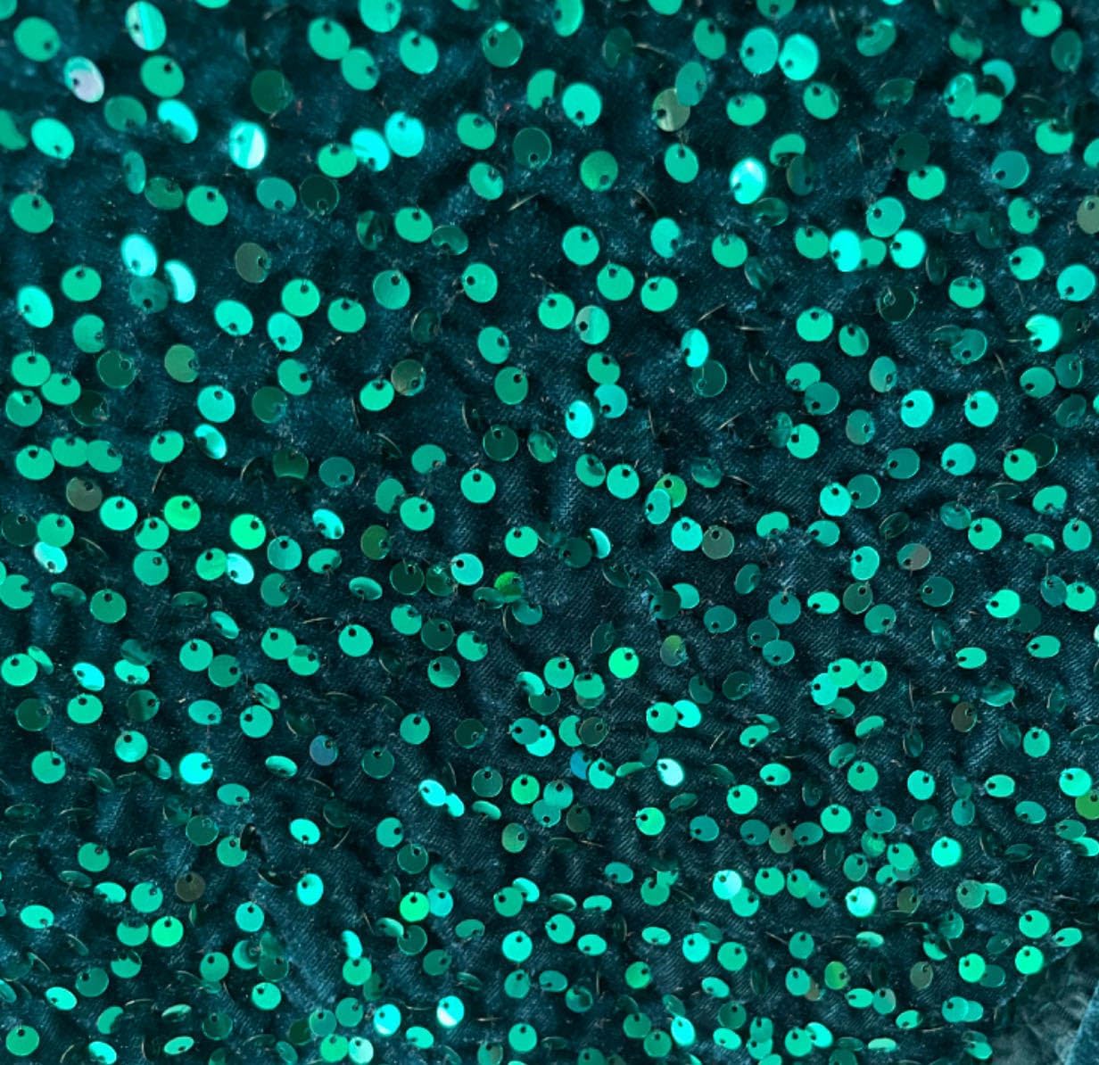 YYCRAFT Velvet Sequins Stretch Fabric