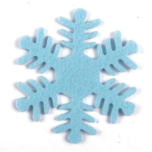 20pcs 3.5" Felt Snowflake(3mm thick) - Blue