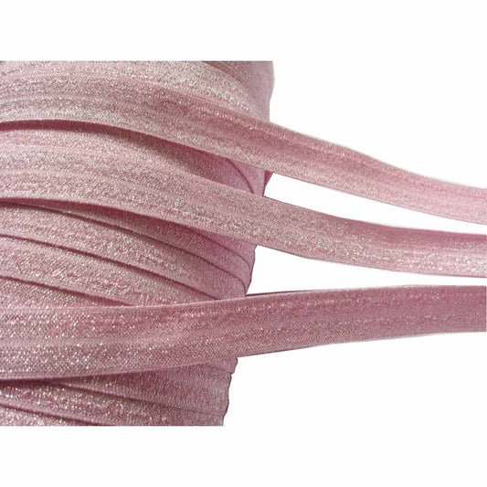 15 Yards 5/8" Glitter FOE Elastics - Pink