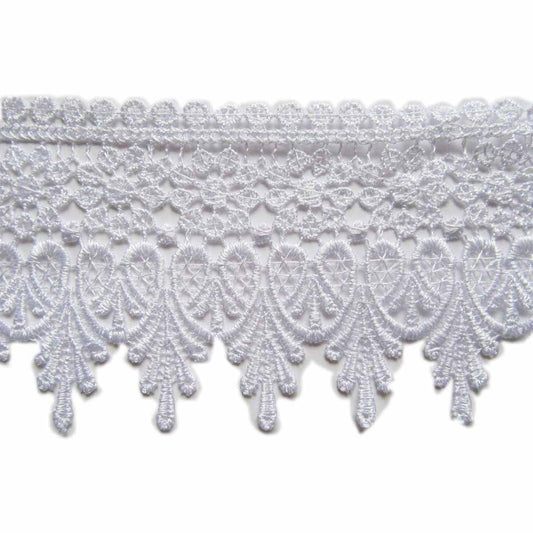 5 Yards Lace Edge Trim 3.5" wide U-PICK - 3.5"White
