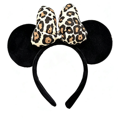 Handmade Mouse Ears Headband Polka Dots Bow-Leopard