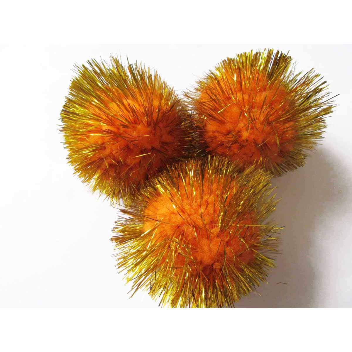 15pcs Glitter Tinsel Pom Balls 2 Inch - U PICK