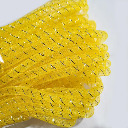 25 Yards Xmas Mesh Tube for Craft Deco 8mm 3/8-Inch