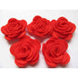 20 Felt Flower Rose 1.5" - Red
