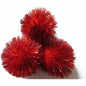 15pcs Glitter Tinsel Pom Balls 2 Inch - Red