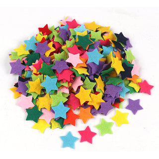 400pcs Felt Star Fabric Embellishments,3/4 Inch Mix Color