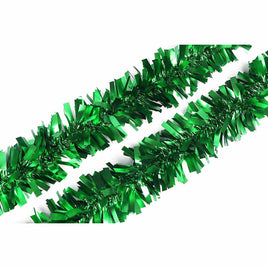 10 Yards Vinyl Twist Tinsel Garland,2.5 Inch - Emerald Green