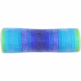 10 inch x 30 feet(10 Yards) Metallic Deco Poly Mesh Ribbon Multicolor Turquoise
