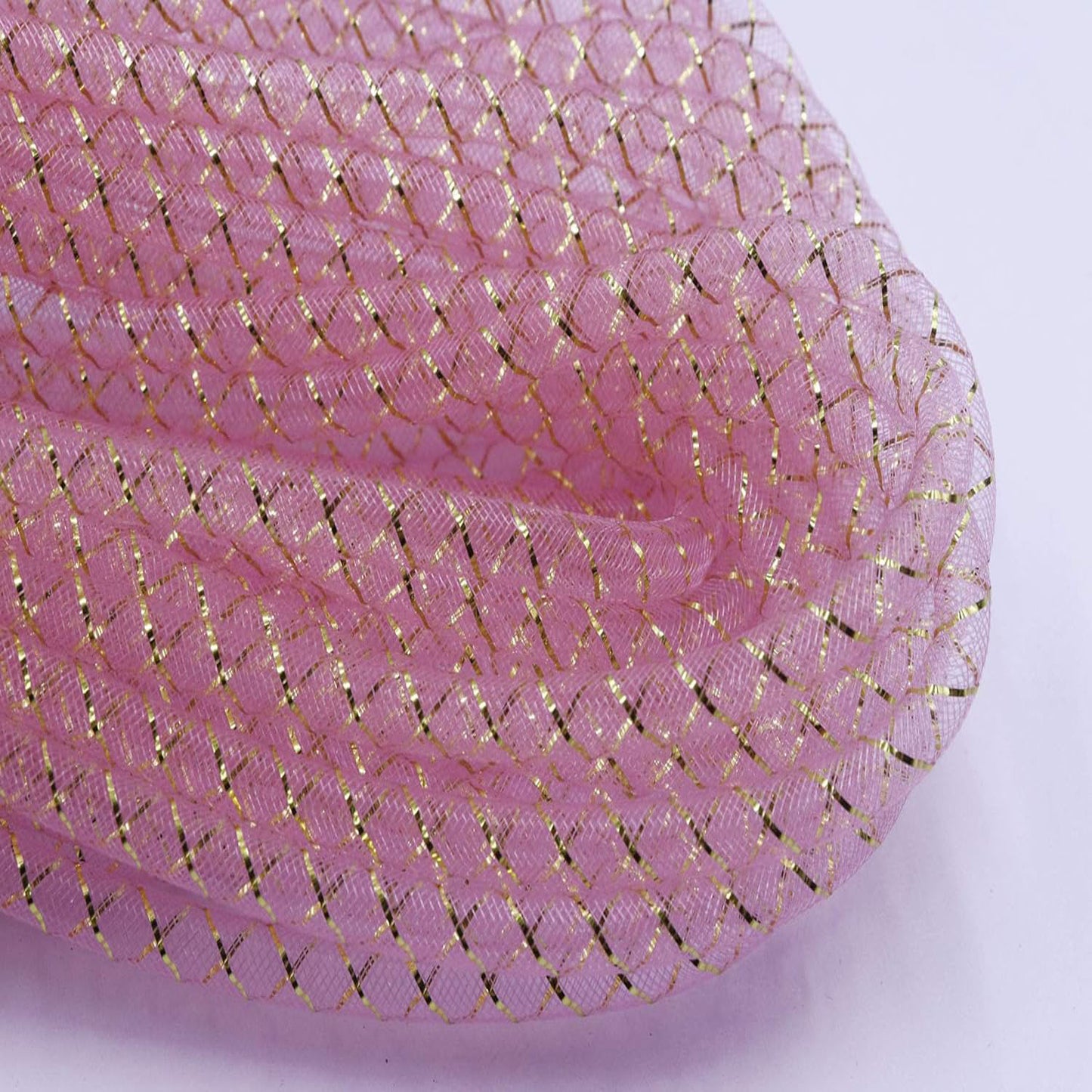 25 Yards Xmas Mesh Tube for Craft Deco 8mm 3/8-Inch