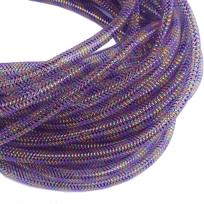 25 Yards Xmas Mesh Tube for Craft Deco 8mm 3/8-Inch