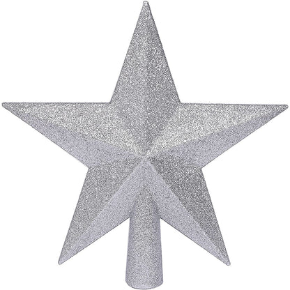 1 Pack Glitter Star Tree Topper 10"-U Pick (20 colors)
