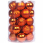 34ct Christmas Ball Ornaments 4CM - Orange