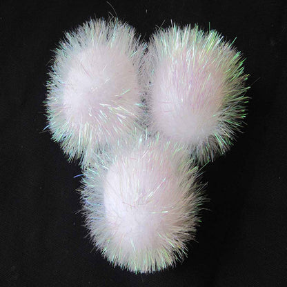 15pcs Glitter Tinsel Pom Balls 2 Inch - U PICK