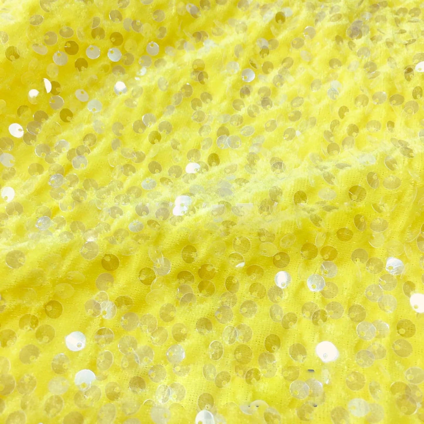 YYCRAFT Velvet Sequins Stretch Fabric