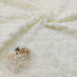 3D Rosette Flower Chiffon Fabric By the Yard 51 Inch-ivory