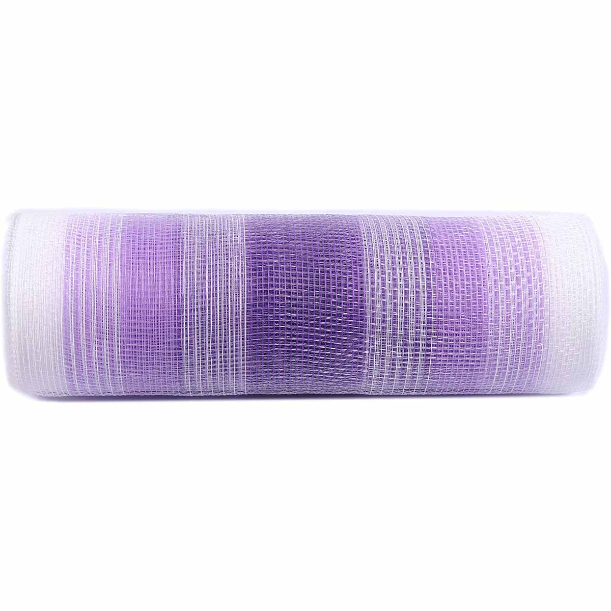 10 inch x 30 feet(10 Yards) Metallic Deco Poly Mesh Ribbon Multicolor Lavender