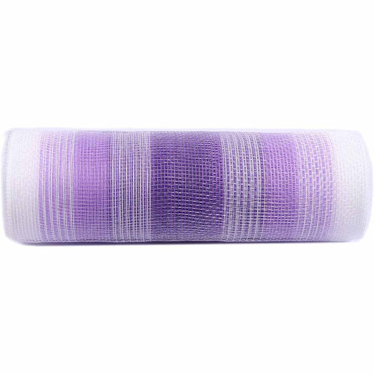 10 inch x 30 feet(10 Yards) Metallic Deco Poly Mesh Ribbon Multicolor Lavender