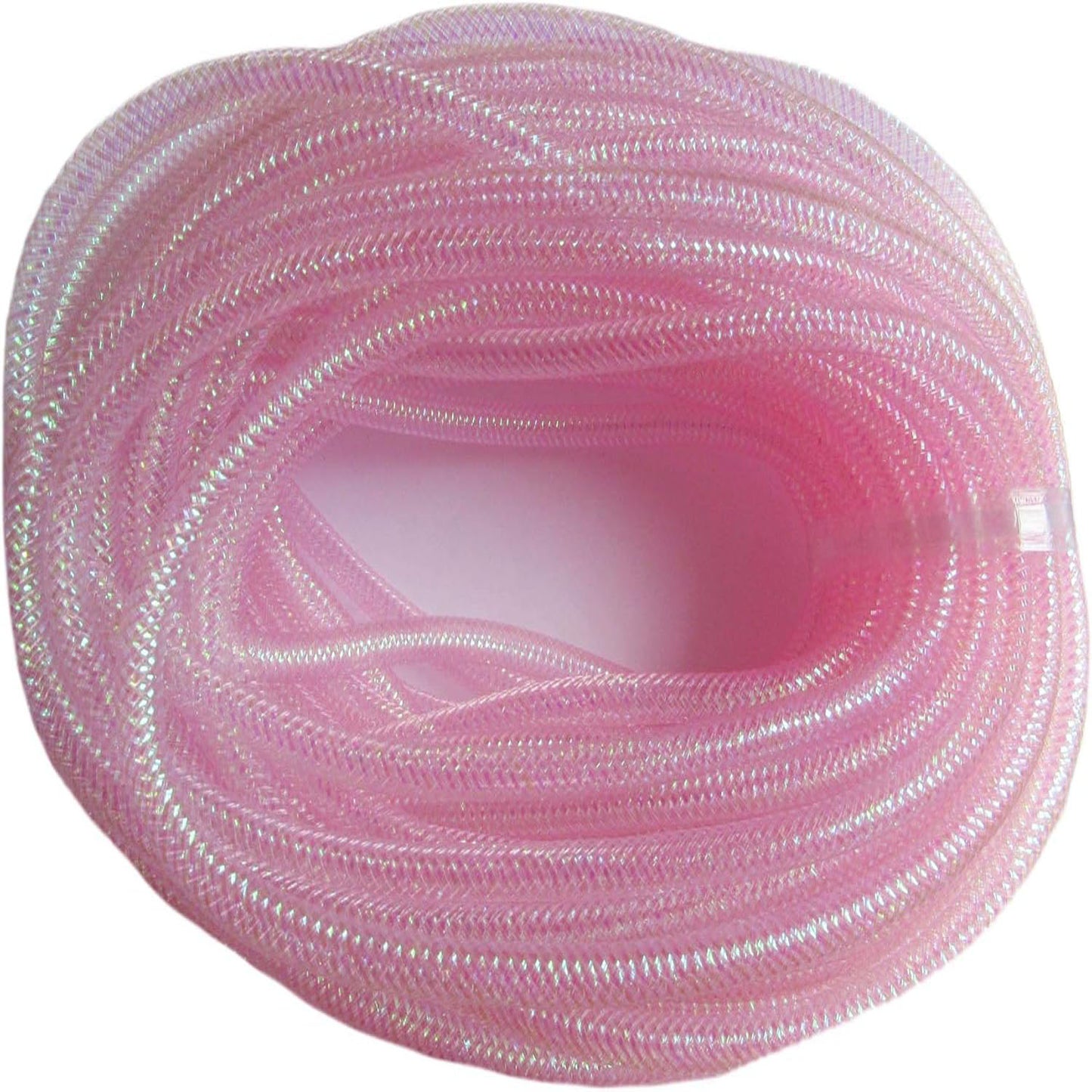 25 Yards Xmas Mesh Tube for Craft Deco 8mm 3/8-Inch