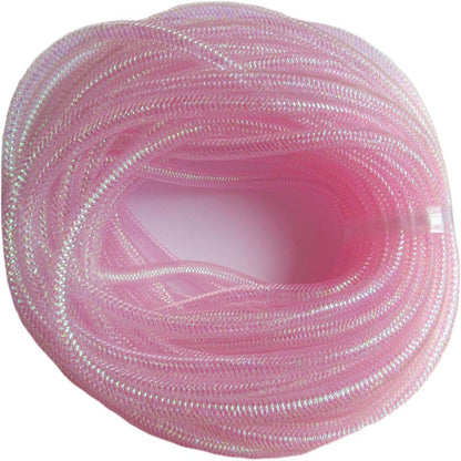 25 Yards Xmas Mesh Tube for Craft Deco 8mm 3/8-Inch