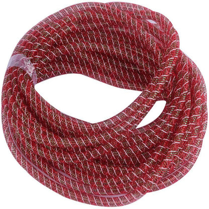 25 Yards Xmas Mesh Tube for Craft Deco 8mm 3/8-Inch