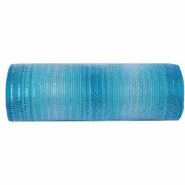 10 inch x 30 feet(10 Yards) Metallic Deco Poly Mesh Ribbon Multicolor Blue