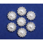 100 Plastic Rhinestone Button Flatback 18mm-Silver