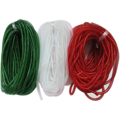 45 Yards Metallic Mesh Tube 8mm For Christmas Wreaths 3 Colors
