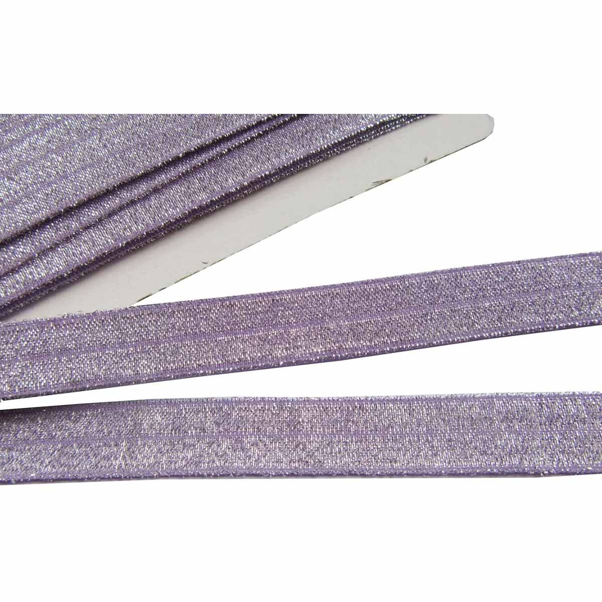 15 Yards 5/8" Glitter FOE Elastics - Lavender