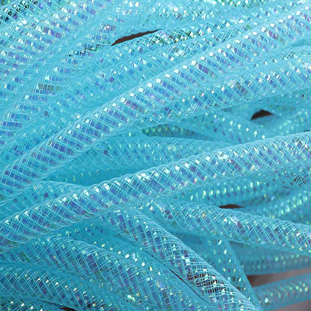 25 Yards Metallic Mesh Tube 8mm For Wreaths