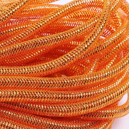 25 Yards Metallic Mesh Tube 8mm For Wreaths