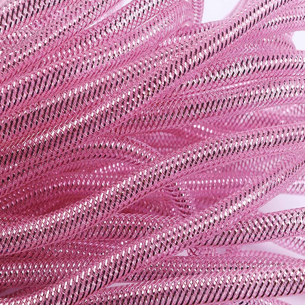 25 Yards Metallic Mesh Tube 8mm For Wreaths