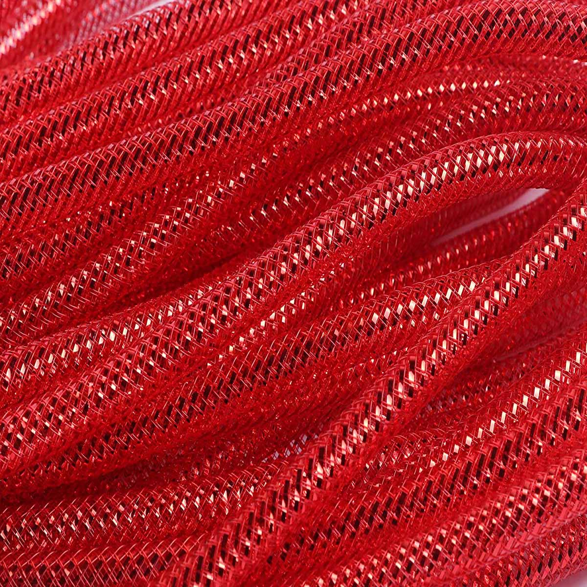 25 Yards Metallic Mesh Tube 8mm For Wreaths