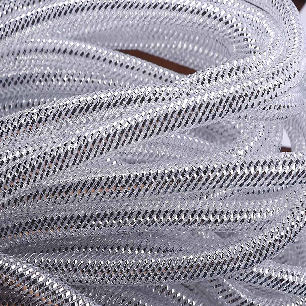 25 Yards Metallic Mesh Tube 8mm For Wreaths