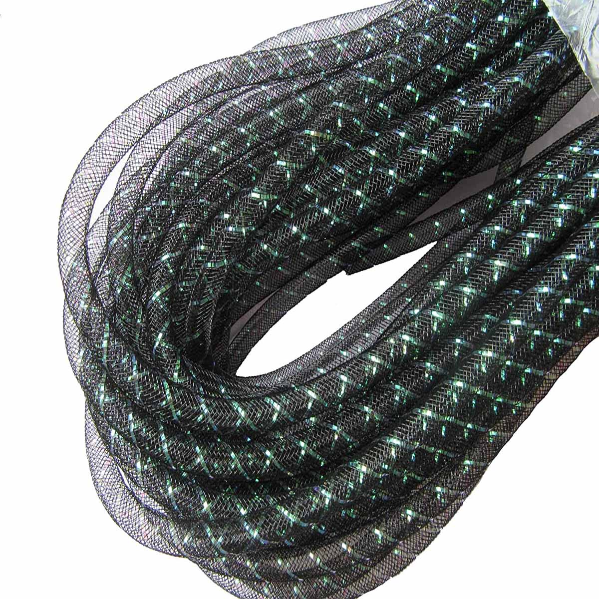 25 Yards Xmas Mesh Tube for Craft Deco 8mm 3/8-Inch