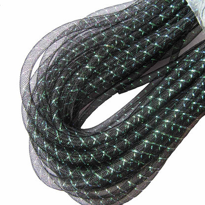 25 Yards Xmas Mesh Tube for Craft Deco 8mm 3/8-Inch