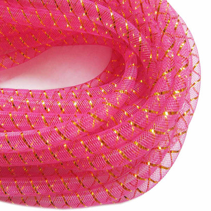 25 Yards Xmas Mesh Tube for Craft Deco 8mm 3/8-Inch